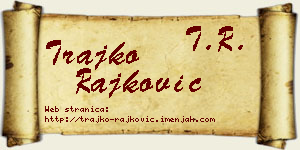Trajko Rajković vizit kartica